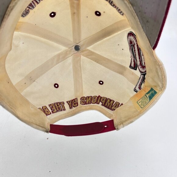 San Francisco 49ers Champion by the Bay NFL One Fits Red White Snapback Hat Cap - Picture 8 of 9